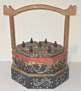 lot 273K image: LL-BR - Bento Lunch Box Hexagonal Wooden Stand