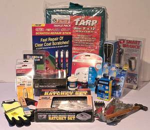 lot 331K image: LL-FR - 69-Piece SocketDriver Ratchet Set Lot - Luggage Locks, Tarps, Maglite & More