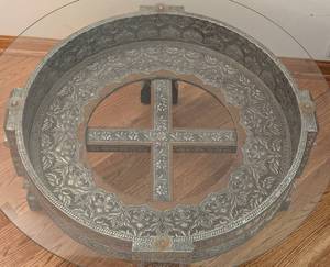 lot 88 image: ML - Vintage Indian Chakki Coffee Table