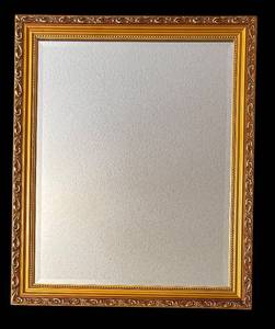 lot 72R image: BR - Ornate Gold Scrollwork Framed Mirror