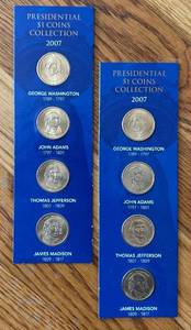 lot 102R image: K - Two 2007 Presidential $1 Coins Collection Sets