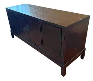 lot 105R image: LR - Vintage Asian Low Boy Cabinet  Console
