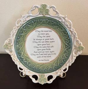lot 106R image: K - Grasslands Road Irish Blessing Plate