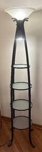 lot 110R image: DR - Four Tiered Metal Floor Lamp