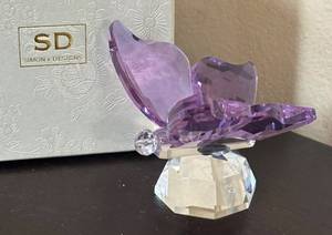 lot 229R image: K - Simon Designs Crystal Butterfly Figurine