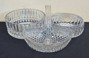 lot 318R image: LR - Crystal and Glass Serving Bowls