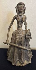 lot 319R image: K - Dhokra Brass Figurine Bell