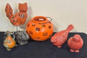lot 343R image: BR - Birds, Dragon & Elephant Decor, Pumpkin Lantern and More