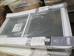 lot 73 image: 3 American Standard white vinyl tri...