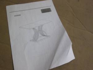 lot 79 image: White end table...