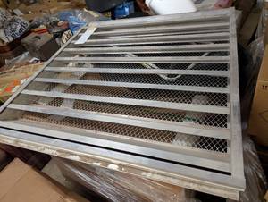 lot 69 image: Large metal vent measures 41 x 41...