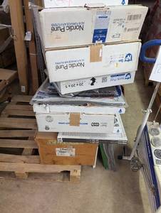 lot 127 image: Pille of assorted furnace filters.  Huge retail value for the right size