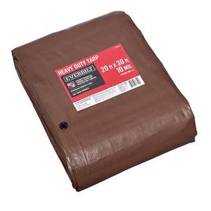 lot 30 image: Everbilt 20 ft. x 30 ft. Brown and Silver Heavy Duty Tarp