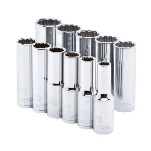 lot 136 image: Husky 12 in. Drive Deep SAE Socket Set (11-Piece)