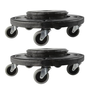lot 166 image: Rubbermaid Commercial Products Brute Trash Can Dolly (2-Pack)