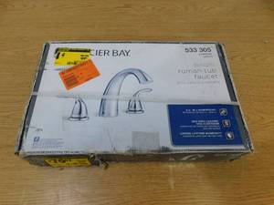 lot 186 image: GLACIER BAY Builders 461-5001 Roman Tub Faucet with 2-Handle Deck-Mount in Chrom