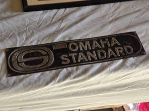 lot 21 image: Omaha Standard Metal Sign - 18