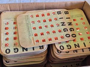 lot 43 image: Vintage Bingo Game Cards by Gellman Brothers, Minneapolis, Minn.