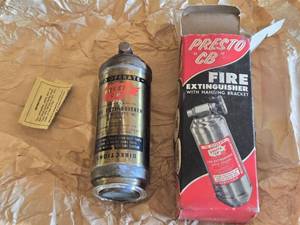 lot 50 image: Presto CB Fire Extinguisher with Hanging Bracket