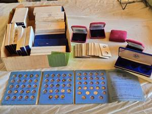 lot 79 image: Dime Collection Book with Some Dimes - Collection of Coin Sleeves and Display Cases