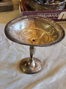 lot 91 image: Sterling Silver Compote Dish marked Weighted - Unweighed