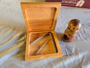 lot 114 image: Wooden Nutcracker and Other Nutcracker Utensils