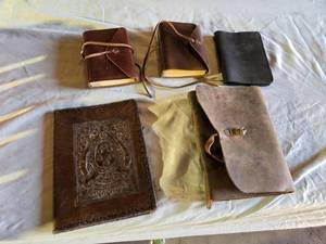 lot 123 image: Leather Journals and Notebooks - Some Written In, Some Not