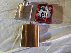 lot 131 image: Templeton Rye and Route 66 and Unmarked Flasks