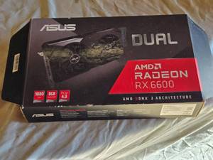 lot 163 image: ASUS Dual AMD Radeon RX 6600 8GB Graphics Card - Appears Still Sealed