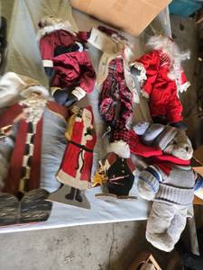 lot 238 image: Santa Claus Decorations and Plush Bear Lot