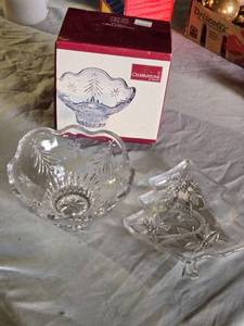 lot 245 image: Celebrations by Mikasa Crystal Bowl and Tree-Shaped Dish