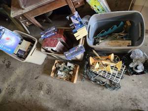 lot 259 image: Holiday Lighting Decorations Many New in Box including C9 Style Lights, Faceted Mini Lights, and Accessories