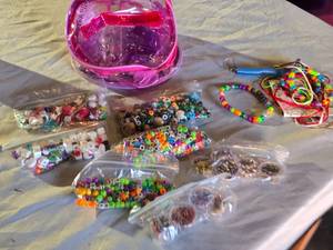 lot 291 image: Bead Craft Set including Plastic Beads, String, and Accessories