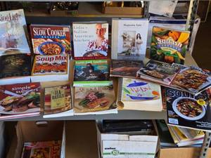 lot 318 image: Cookbook Collection including Williams-Sonoma Simple Suppers, Magnolia Table, and Lidias Italian-American Kitchen