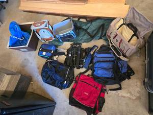 lot 358 image: Assorted Bags, Bag Coolers, and Accessories Lot including Brand Names like Coca-Cola and Graceland