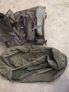 lot 360 image: Military Surplus Backpack and Duffel Bag Set