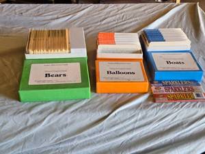 lot 395 image: Houghton Mifflin Reading Program Word Card Sets including Bears, Balloons, and Boats with Sparklers