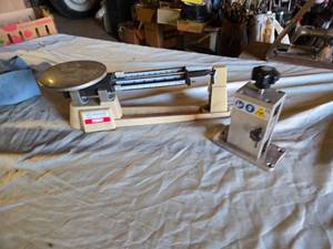 lot 432 image: Ohaus Triple Beam Balance Scale and Wire Stripper