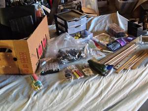 lot 449 image: Office Supplies Lot including Storage Drawers, Rulers, and Desk Accessories