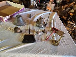 lot 464 image: Assorted Vintage including Bells, Oil Can, Lamp and more