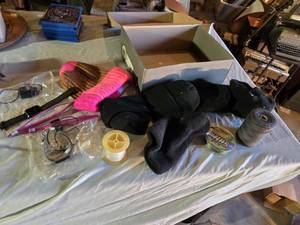 lot 459 image: Spools of Thread, Beanies, Smartwatches, Fishing Line