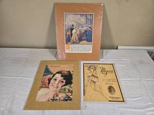 lot 468 image: Vintage Sheet Music including Im Forever Thinking of You, Myra, and Old Days on the Mississippi Art Print