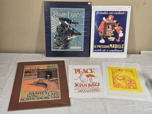lot 477 image: Lot of Vintage Posters including The Chicago Express by Percy Wenrich, Le Pressoir Mabille, and others