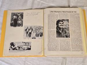 lot 519 image: Scrapbook of 1972 Olympics Memorabilia Includes Handwritten Notes AND Coverage of the Murders