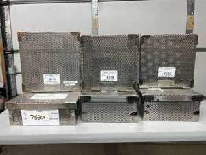 lot 54 image: $$$ Lot Of 6 Phelan Sterilization Basket Perforated Trays For Autoclaves &amp Ultrasonic Cleaners - Great Condition