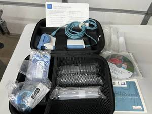 lot 67 image: MSRP $2000 Midmark IQspiro� Digital Spirometer  Portable Clinical Lung Function Testing Device, Instructional DVD &amp Manuals, Disposable Mouthpieces Ideal for Primary Care, Occupational Health &amp Pulmonary Screening Works Great