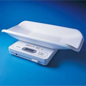 lot 55 image: MSRP $300 Tanita 1584 Pediatric Baby Scale - 44 lbs. Capacity, Easy-To-Read LCD, Removable Tray for Cleaning - Great Working Condition
