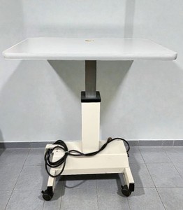 lot 43 image: Topcon Adjustable Instruments Table - Motorized Height Adjustment, Fit for Multiple Instruments, Accommodates Various Equipment - Great Condition