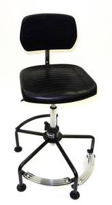 MSRP $700 ShopSol Workplace Solutions 1010315 Tubular Base Height Adjustable Workbench Chair with Footrest - Excellent Condition!