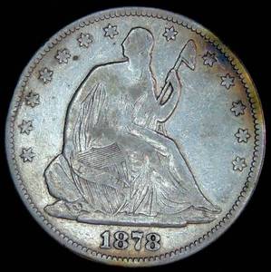 lot 25 image: VGF 1878 Seated Liberty Half Dollar